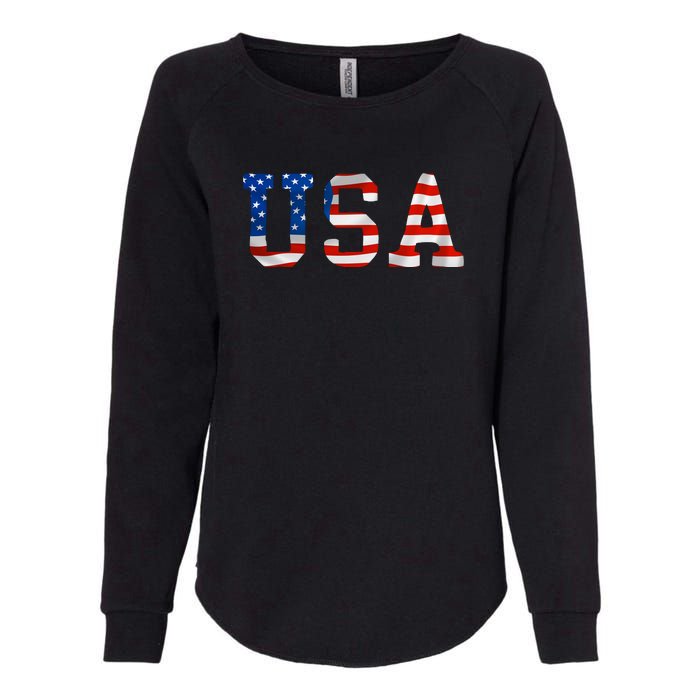 USA Gift Women Men Kids Patriotic American Flag July 4th Womens California Wash Sweatshirt