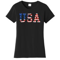 USA Gift Women Men Kids Patriotic American Flag July 4th Women's T-Shirt