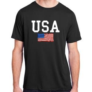 USA Gift Women Men Kids Patriotic American Flag July 4th Adult ChromaSoft Performance T-Shirt