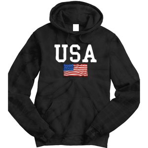 USA Gift Women Men Kids Patriotic American Flag July 4th Tie Dye Hoodie