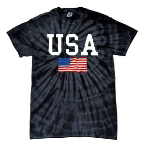 USA Gift Women Men Kids Patriotic American Flag July 4th Tie-Dye T-Shirt