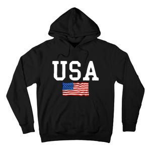 USA Gift Women Men Kids Patriotic American Flag July 4th Tall Hoodie