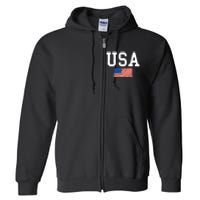 USA Gift Women Men Kids Patriotic American Flag July 4th Full Zip Hoodie