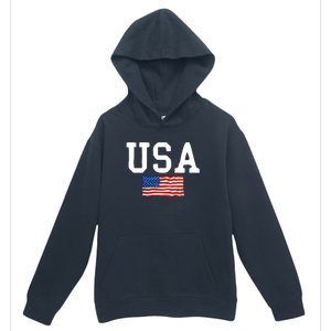 USA Gift Women Men Kids Patriotic American Flag July 4th Urban Pullover Hoodie