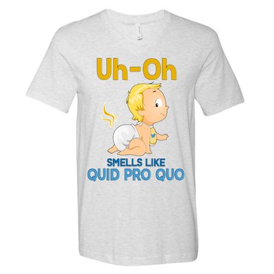 Uh-Oh Smells Like Quid Pro Quo V-Neck T-Shirt