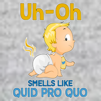 Uh-Oh Smells Like Quid Pro Quo V-Neck T-Shirt