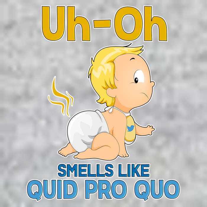 Uh-Oh Smells Like Quid Pro Quo V-Neck T-Shirt