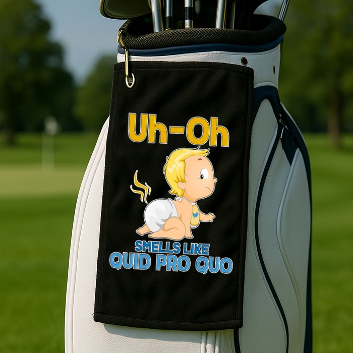 Uh-Oh Smells Like Quid Pro Quo Golf Towel