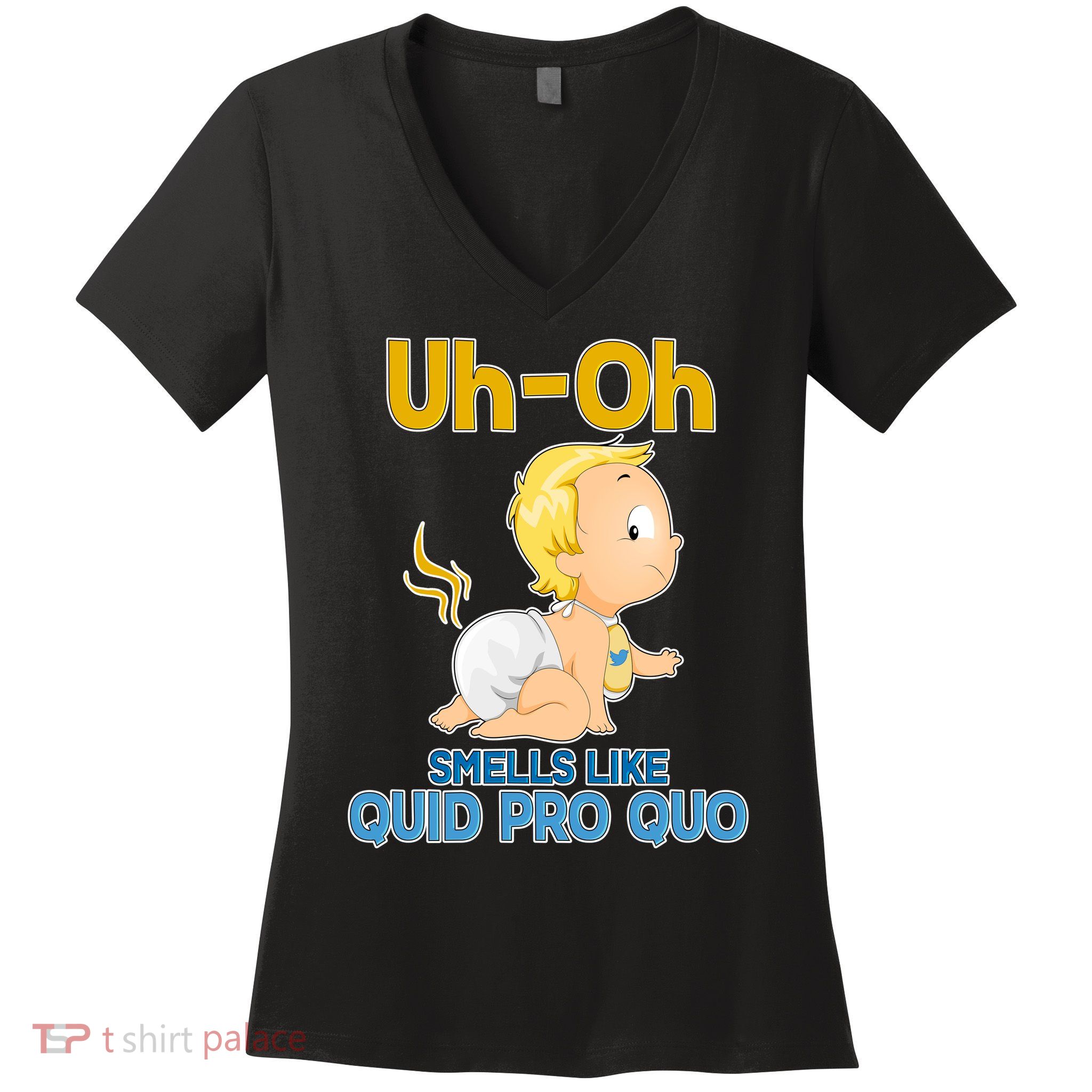 Uh-Oh Smells Like Quid Pro Quo Women's V-Neck T-Shirt
