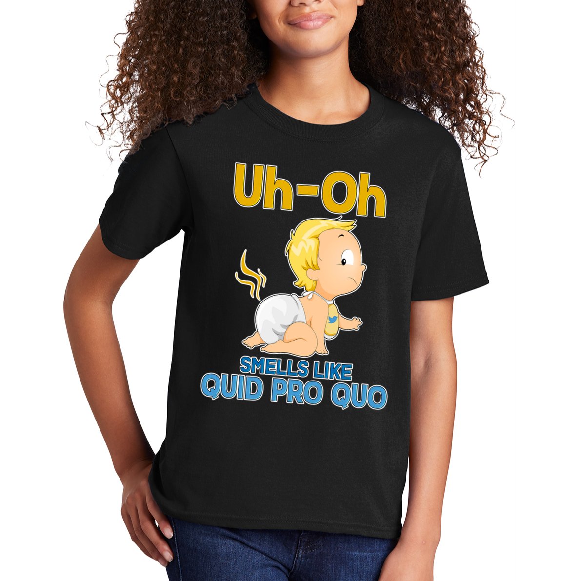 Uh-Oh Smells Like Quid Pro Quo Kids T-Shirt