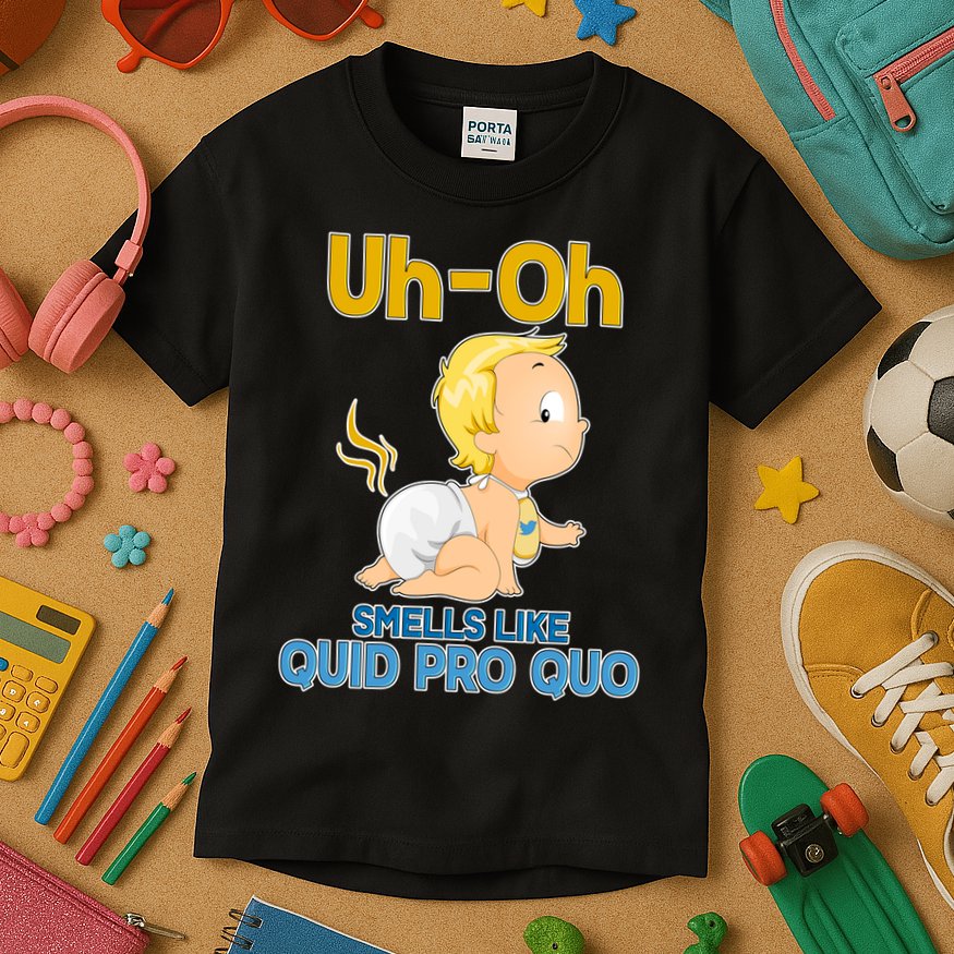 Uh-Oh Smells Like Quid Pro Quo Kids T-Shirt
