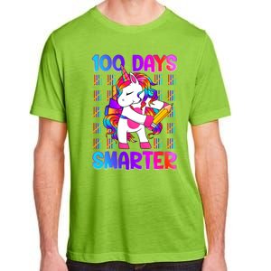 Unicorn Happy 100 Days Of School Smarter Brighter Tie Dye Meaningful Gift Adult ChromaSoft Performance T-Shirt