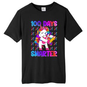 Unicorn Happy 100 Days Of School Smarter Brighter Tie Dye Meaningful Gift Tall Fusion ChromaSoft Performance T-Shirt