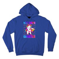 Unicorn Happy 100 Days Of School Smarter Brighter Tie Dye Meaningful Gift Hoodie