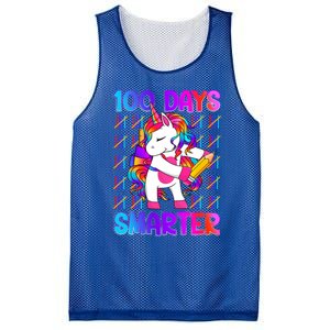 Unicorn Happy 100 Days Of School Smarter Brighter Tie Dye Meaningful Gift Mesh Reversible Basketball Jersey Tank