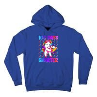 Unicorn Happy 100 Days Of School Smarter Brighter Tie Dye Meaningful Gift Tall Hoodie