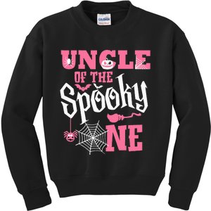 Uncle Halloween 1st Birthday Matching Family Spooky One Kids Sweatshirt