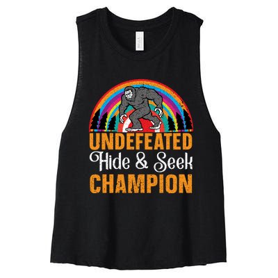 Undefeated Hide And Seek Champion Women's Racerback Cropped Tank