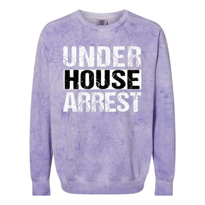 Under House Arrest Bail Jail Parody Colorblast Crewneck Sweatshirt