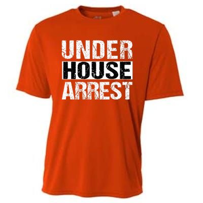 Under House Arrest Bail Jail Parody Cooling Performance Crew T-Shirt