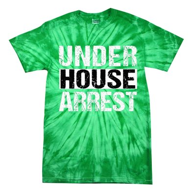 Under House Arrest Bail Jail Parody Tie-Dye T-Shirt