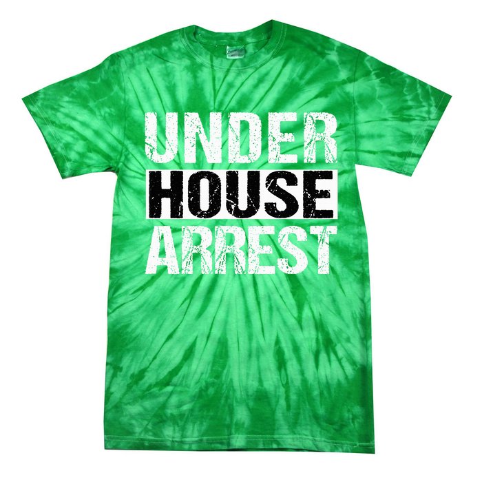 Under House Arrest Bail Jail Parody Tie-Dye T-Shirt