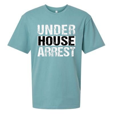 Under House Arrest Bail Jail Parody Sueded Cloud Jersey T-Shirt