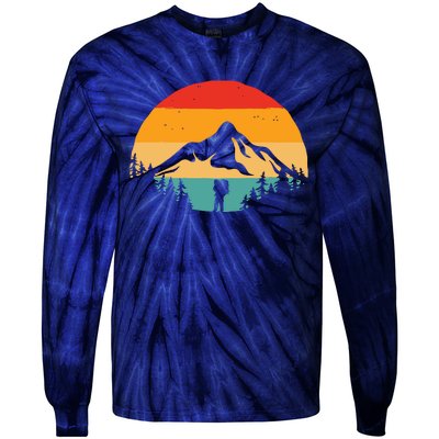 Unplug. Hiking Apparel Hiker Hiking Tie-Dye Long Sleeve Shirt