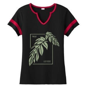 Ulu Hawaiian Breadfruit Ladies Halftime Notch Neck Tee