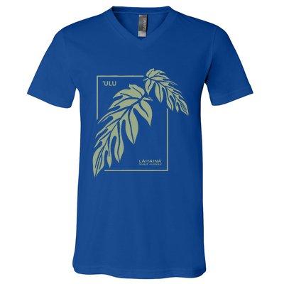 Ulu Hawaiian Breadfruit V-Neck T-Shirt