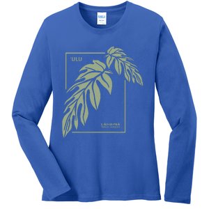 Ulu Hawaiian Breadfruit Ladies Long Sleeve Shirt