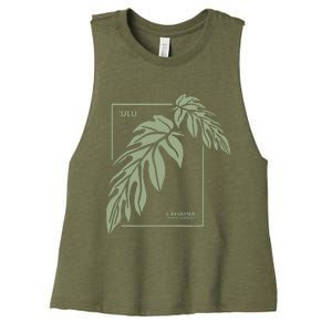 Ulu Hawaiian Breadfruit Women's Racerback Cropped Tank