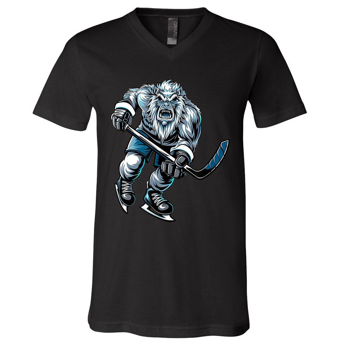 Utah Hockey Born To Play Hockey Gift V-Neck T-Shirt