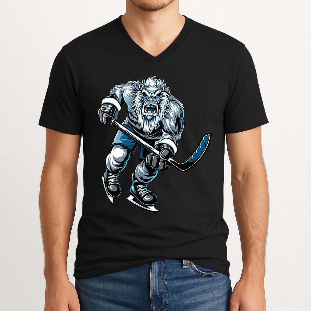 Utah Hockey Born To Play Hockey Gift V-Neck T-Shirt