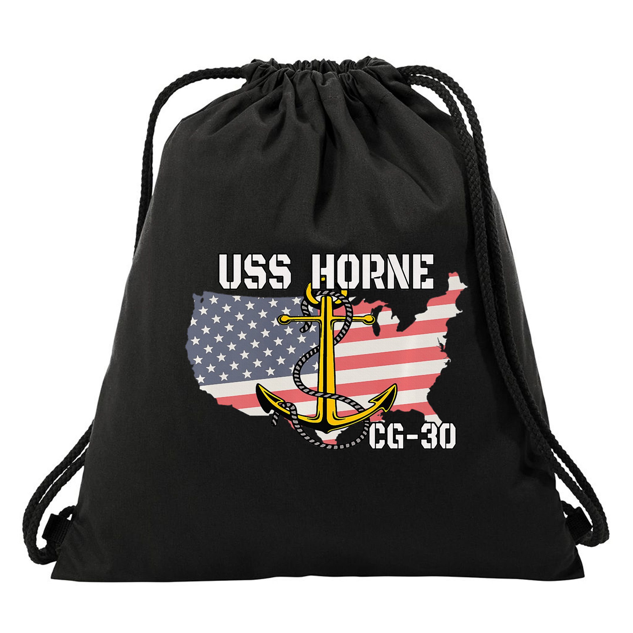 USS Horne CG30 Cruiser Veterans Day Son Father Grandpa Dad Drawstring Bag