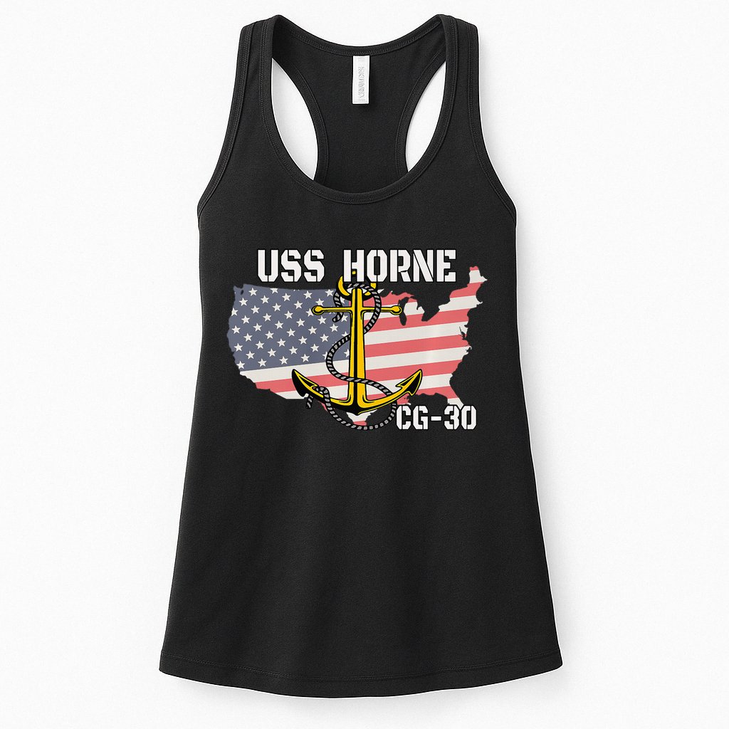 USS Horne CG30 Cruiser Veterans Day Son Father Grandpa Dad Womens Tank Top
