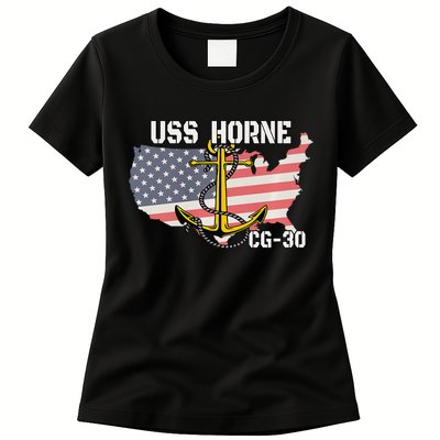 USS Horne CG30 Cruiser Veterans Day Son Father Grandpa Dad Womens T-Shirt