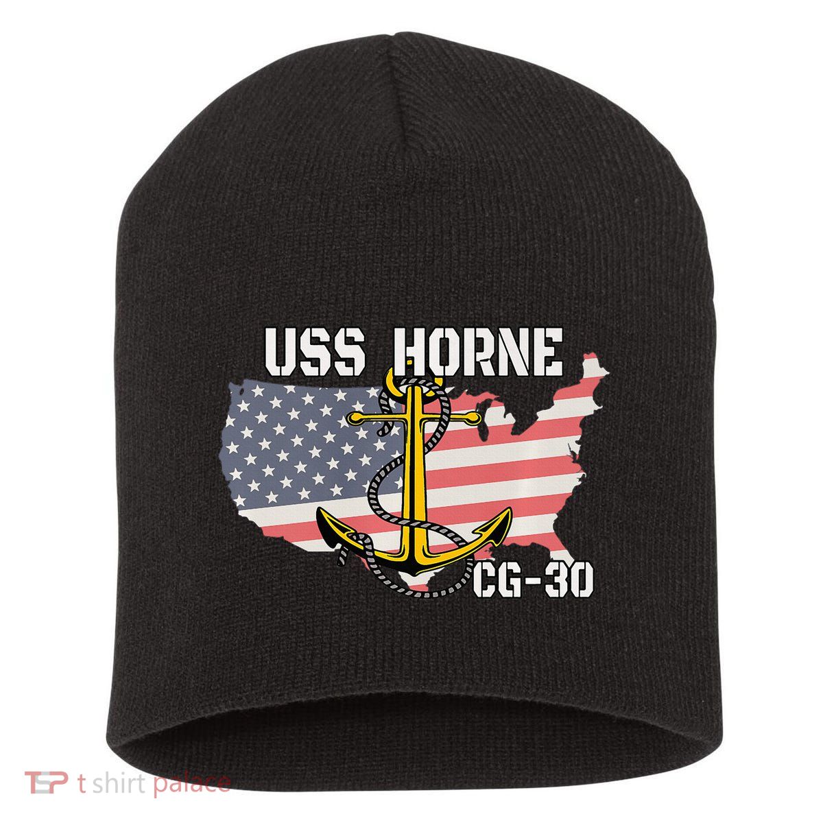 USS Horne CG30 Cruiser Veterans Day Son Father Grandpa Dad Short Acrylic Beanie