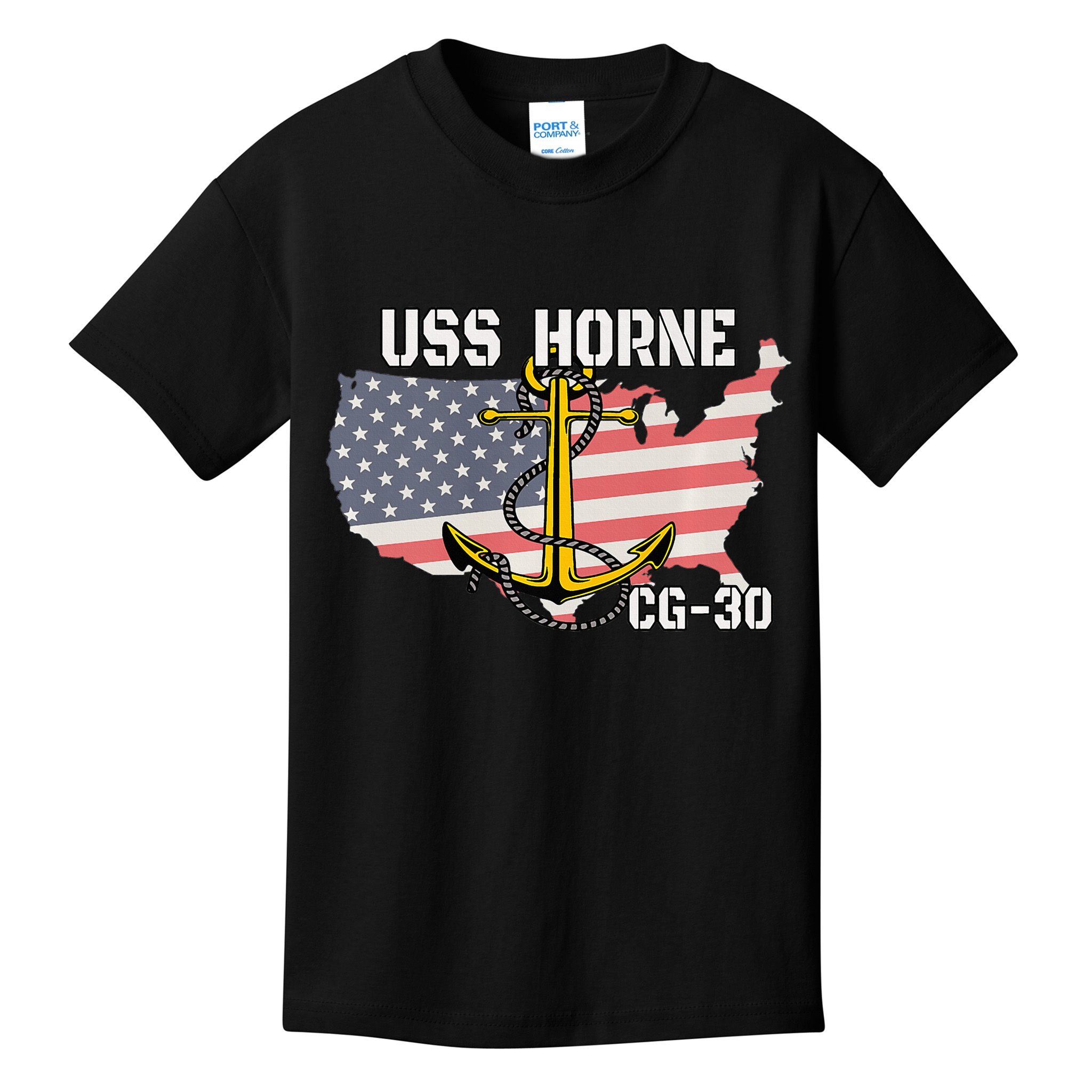 USS Horne CG30 Cruiser Veterans Day Son Father Grandpa Dad Kids T-Shirt