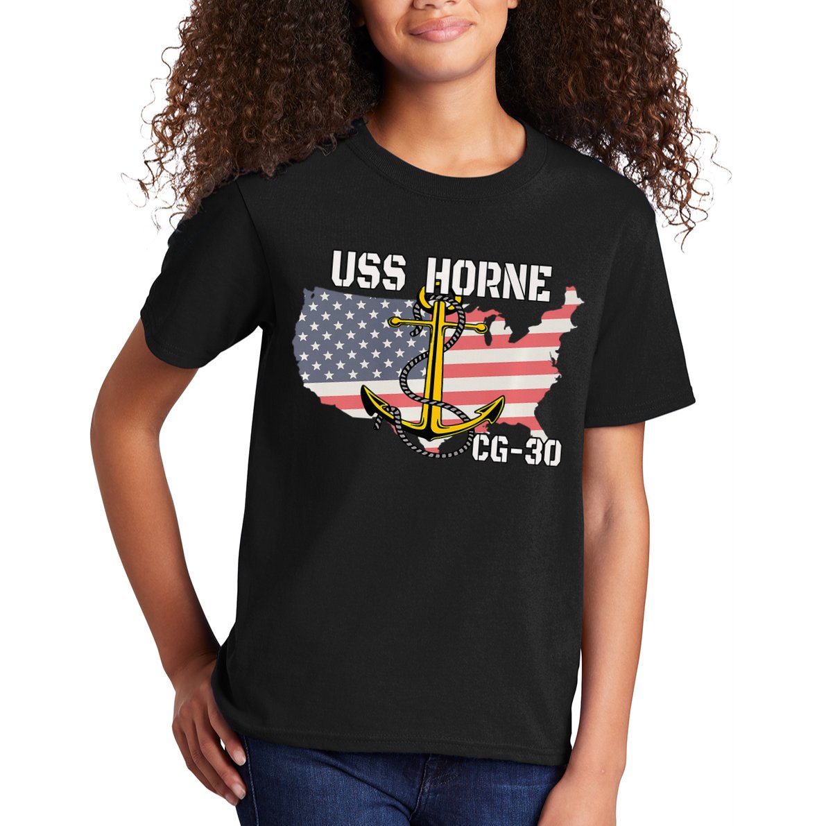 USS Horne CG30 Cruiser Veterans Day Son Father Grandpa Dad Kids T-Shirt