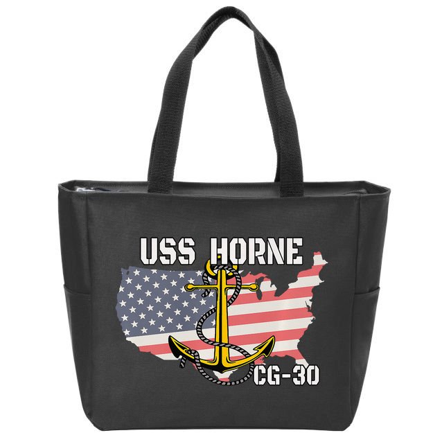 USS Horne CG30 Cruiser Veterans Day Son Father Grandpa Dad Zip Tote Bag