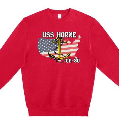 USS Horne CG30 Cruiser Veterans Day Son Father Grandpa Dad Premium Crewneck Sweatshirt