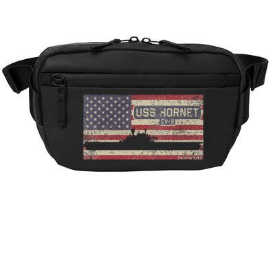 Uss Hornet Cv8 Ww2 Aircraft Carrier Usa American Flag Crossbody Pack