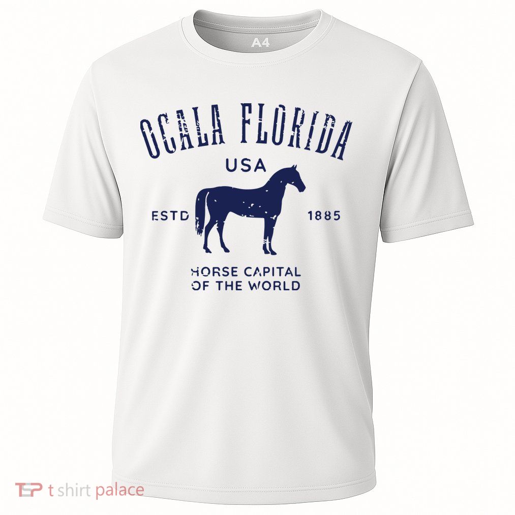 USA Horse Capital Distressed Equestrian Design Performance Shirt