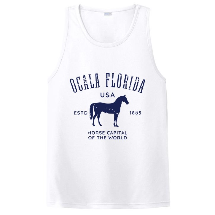 USA Horse Capital Distressed Equestrian Design PosiCharge Competitor Tank