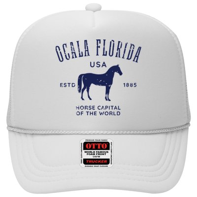 USA Horse Capital Distressed Equestrian Design Trucker Hat