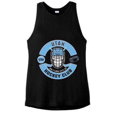 U.T.A.H H.O.C.K.E.Y Club Mask Black Ladies PosiCharge Tri-Blend Wicking Tank