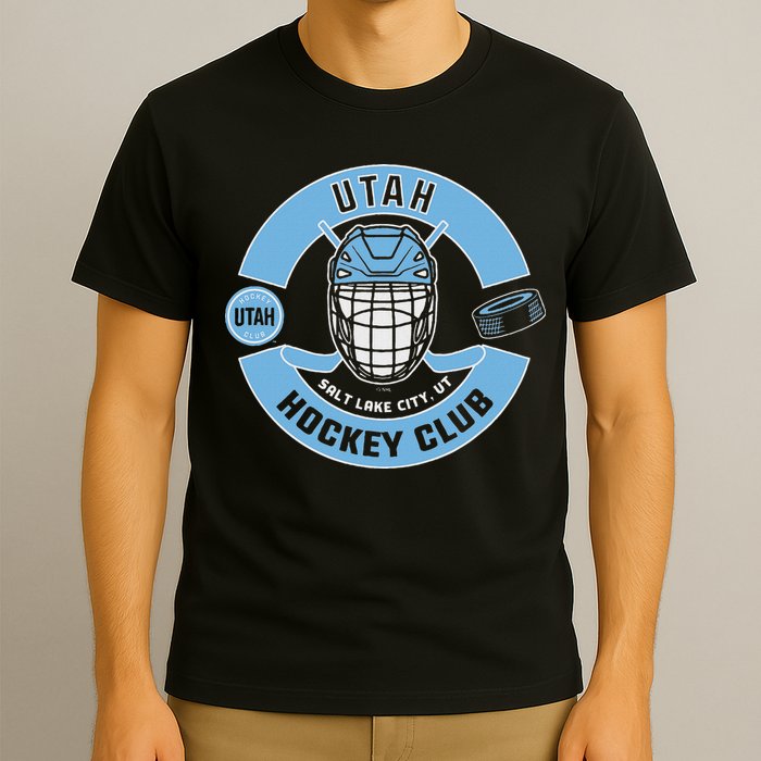U.T.A.H H.O.C.K.E.Y Club Mask Black T-Shirt