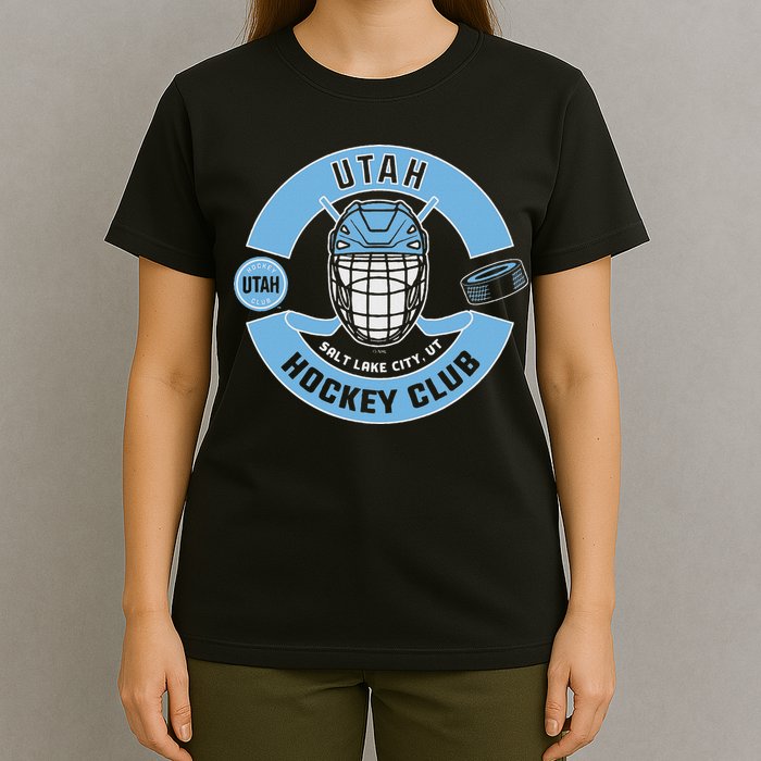 U.T.A.H H.O.C.K.E.Y Club Mask Black T-Shirt