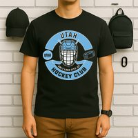 U.T.A.H H.O.C.K.E.Y Club Mask Black T-Shirt